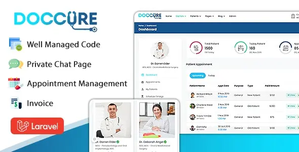 Doccure – Doctor Appointment Booking System Template (HTML + Laravel)