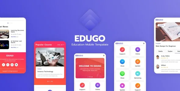 Edugo – Education Mobile Template HTML