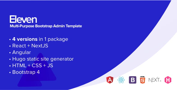 Eleven – Multi-Purpose Bootstrap Admin Template HTML5