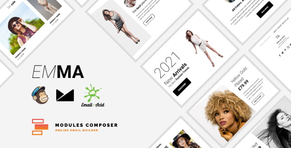 Emma – E-commerce Responsive Email for Fashion & Accessories with Online Builder HTML Template