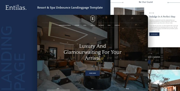 Entilas – Resort & Spa Unbounce Landingpage Template