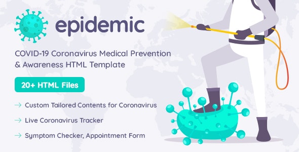 Epidemic – COVID-19 Coronavirus Medical Prevention & Awareness HTML Template