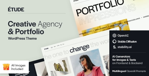 Etude – Creative Agency & Portfolio WordPress Theme