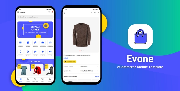 Evone – eCommerce Shop & Store Mobile Template HTML