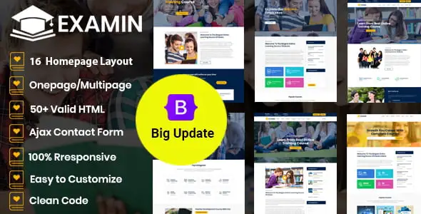 Examin – Education and LMS Template