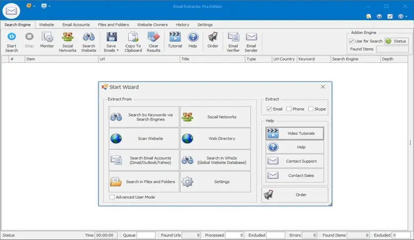Extrator de E-mail Pro Windows