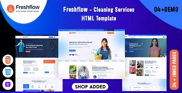 Freshflow – Cleaning Services HTML Templat