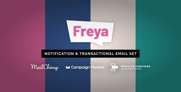 Freya – Notification & Transactional Email Templates HTML with Online Builder