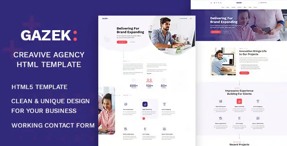 Gazek – Agency Portfolio HTML Template