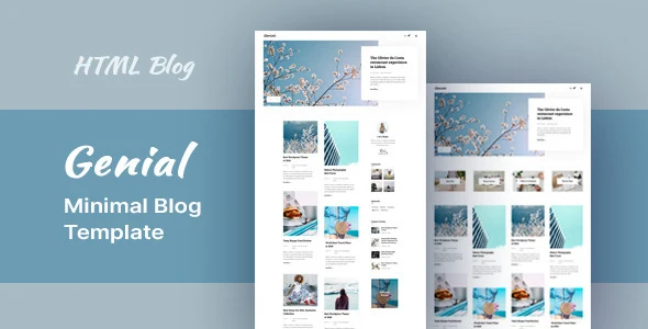 Genial – Minimal Blog HTML Template