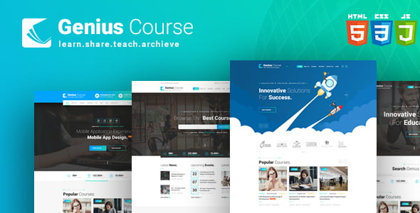 Genius – Course Premium HTML Landing Page Template