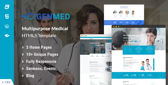 Genmed – Multipurpose Medical HTML5 Template