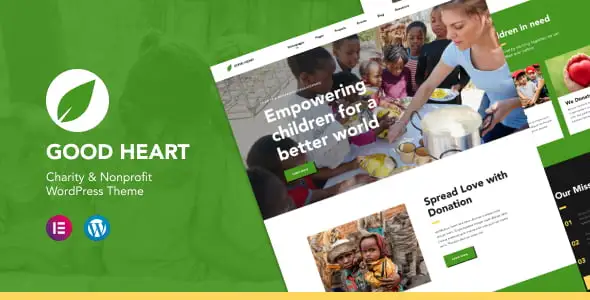 GoodHeart – Charity & Nonprofit Elementor WordPress Theme