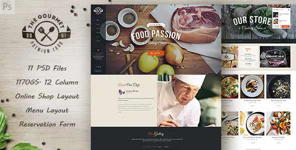 Gourmet – Restaurant And Food Template HTML