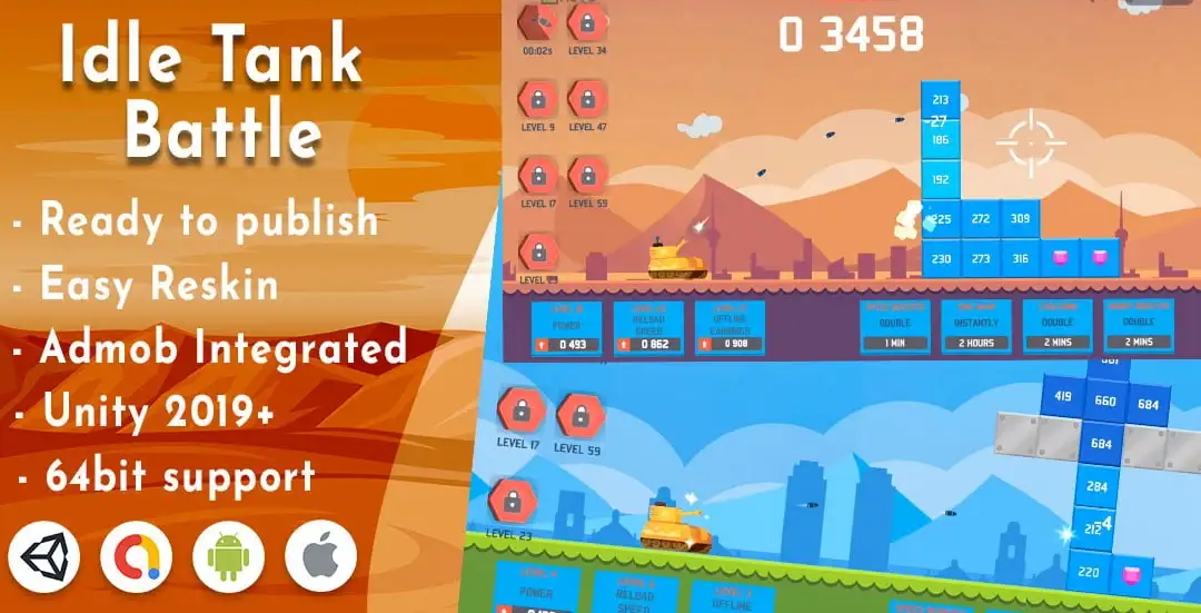 IDLE Tank Battle Game Unity