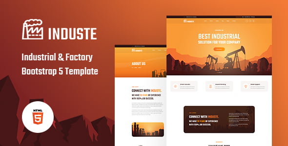 Induste – Industrial & Factory Bootstrap 5 Template HTML