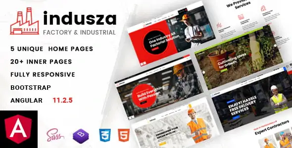 Indusza – Industrial & Factory Angular Template