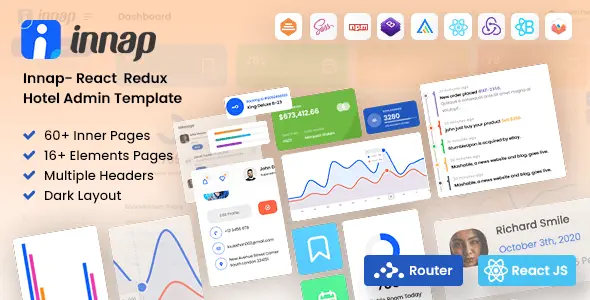 Innap – React Redux Hotel Admin Template