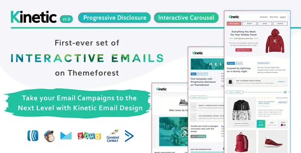 Kinetic – Interactive Emails + Robust Editor HTML Template