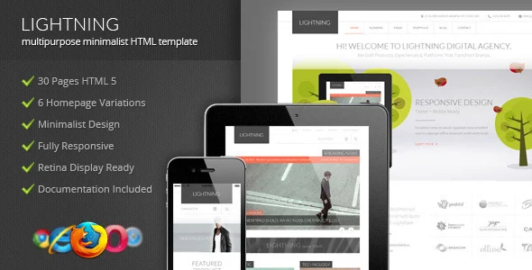 Lightning – Multipurpose Minimalist HTML Template