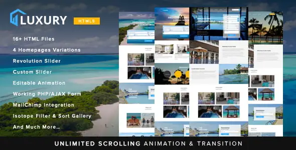 Luxury – Interactive Hotel Template HTML
