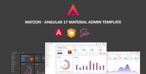 Matzon – Angular 17 Material Admin Template