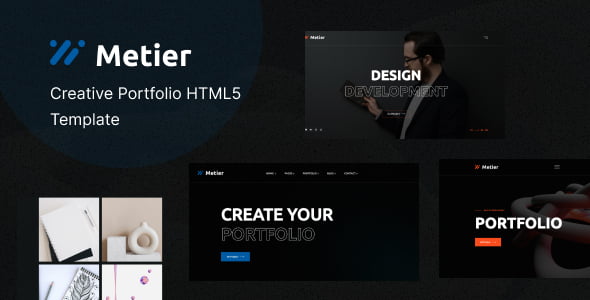 Metier – Personal Portfolio HTML Template