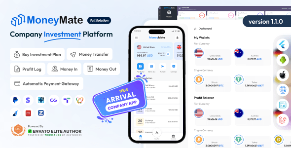 MoneyMate – Company Investment Platform Full Solution PHP Script
