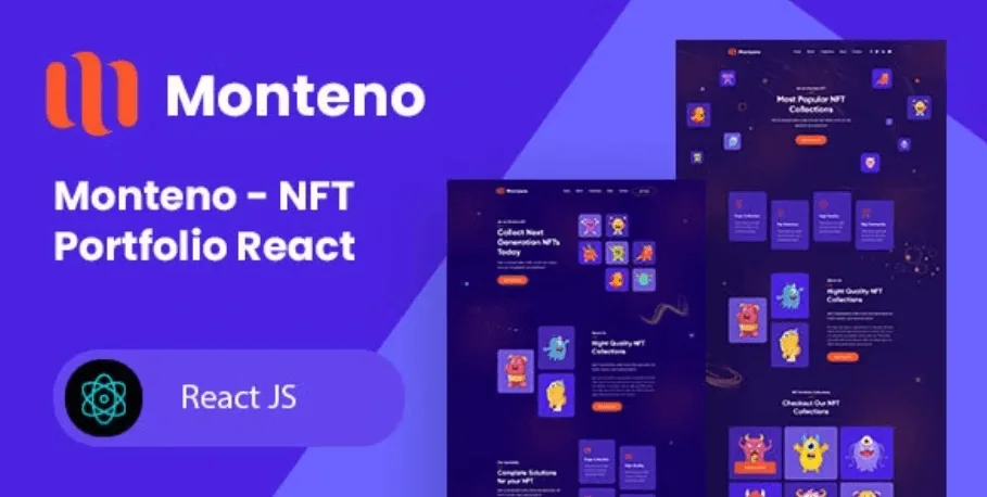 Monteno – NFT Portfolio React Template