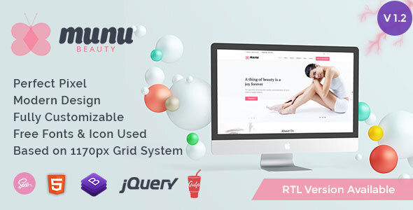 Munu – Beauty HTML5 Template + RTL