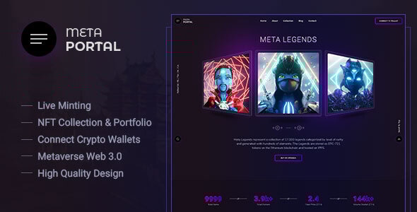 Neoh – NFT Portfolio and Landing Page HTML Template
