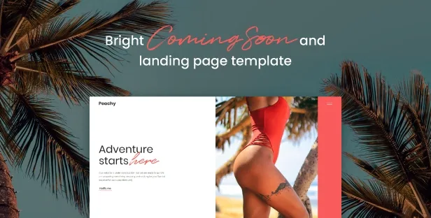 Peachy – Bright Coming Soon and Landing Page Template HTML