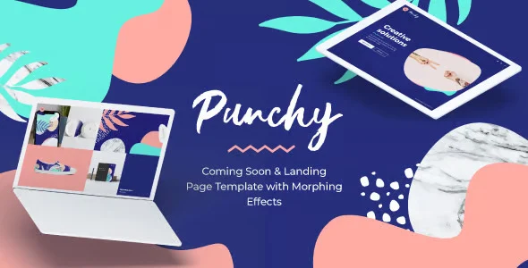 Punchy – Coming Soon and Landing Page Template HTML with Morphing Effects