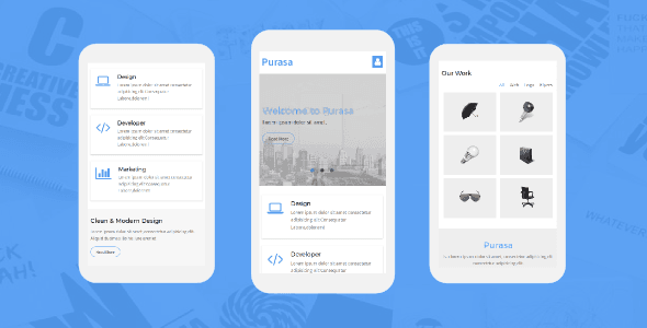 Purasa – Responsive Mobile Template HTML
