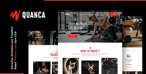 Quanca – Premium Gym Club HTML Template