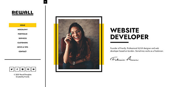 Rewall – Personal Portfolio Template HTML