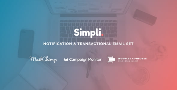 Simpli – Notification & Transactional Email Template HTML with Online Builder