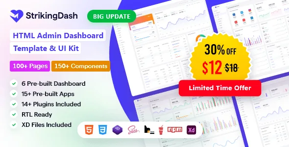 StrikingDash – HTML Admin Dashboard Template