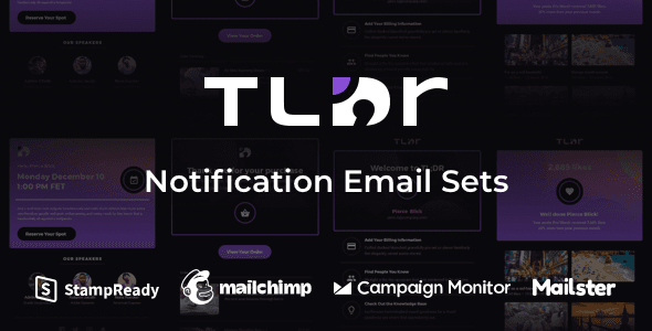 TLDR – Notification Email Sets + Animated Icons HTML Template