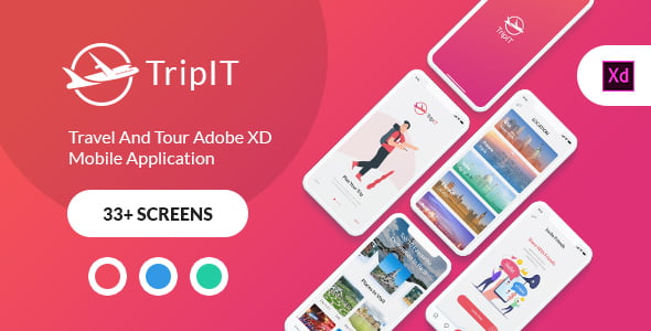 TripIt – Travel Adobe XD Mobile Application