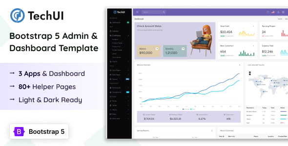 TechUi – Bootstrap 5 Admin & Dashboard Ui Kit