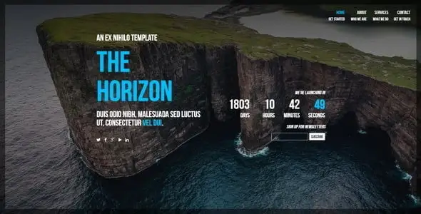 The Horizon – Responsive Coming Soon Page HTML Template