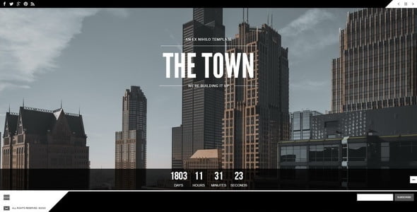 The Town – Responsive Coming Soon Page Template HTML