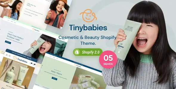 Tinybabies – Beauty Cosmetics & Skincare Shopify Theme