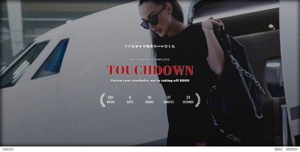 Touchdown – Responsive Coming Soon Page HTML Template