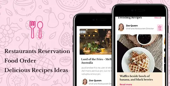 Vanille – Restaurant Reservations & Food Delivery Mobile Template HTML