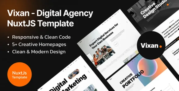 Vixan – Creative Agency Nuxt js Template
