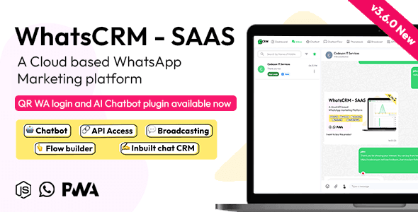 WhatsCRM – Chatbot, Flow Builder, API Access, WhatsApp CRM SAAS System