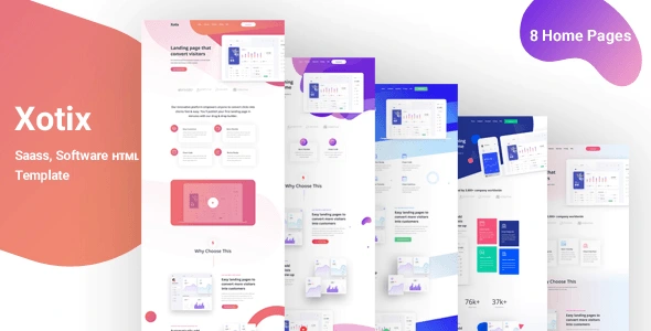 Xotix – Software & Saas Landing Page Template HTML