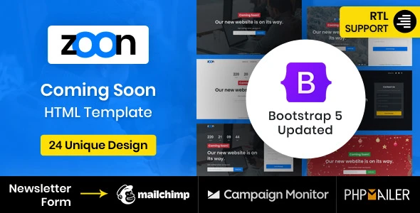 Zoon – Coming Soon Template HTML